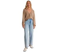 NA-KD Oversized Knitted Cardigan, Beige foncé, UK7 / 41EU / US8 Femme