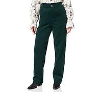 NA-KD Pantalon Ample en Velours côtelé, Vert, 34 Femme