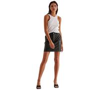 NA-KD PU Mini Skirt Jupe, Noir, 34 Femme