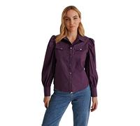 NA-KD Puff Sleeve Shirt Chemise, Violet, 34 Femme