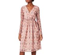 NA-KD Robe Portefeuille en Maille recyclée décontractée, Rose, 40 Femme