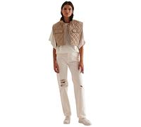 NA-KD Wide Leg Highwaist Denim Jeans, Ecru, 40 Femme