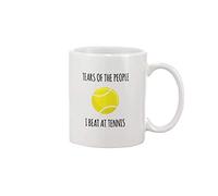 NA Larmes du Peuple - Je Bat au Tennis café/thé Tasse en céramique Bureau et Maison Cadeau pour Anniversaire, Meilleurs Souvenirs/ami collègue