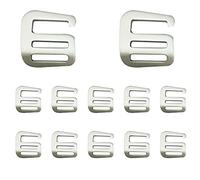 NA Lot de 12 crochets en métal en forme de G pour sangles de sac à dos Argenté, Argenté., M