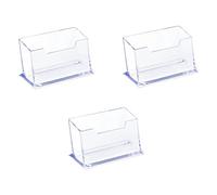 NA Lot de 3 supports de cartes de visite en acrylique autoportants pour brochures d'affichage en plastique pour bureau (JY-011)