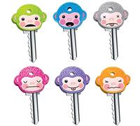 NA Lot de 6 capuchons de clés en forme de singe pour clé de porte