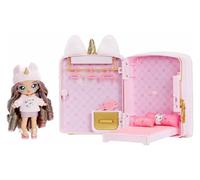 Na Na Na Surprise 3-in-1 Backpack Bedroom Licorne avec Poupée Mannequin - Britney Sparkles - Poupée Mannequin et Ensemble Sac à Dos Licorne Rose et Penderie - Enfants de 4 Ans et +