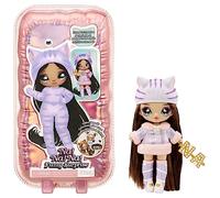 Na Na Na Surprise Fuzzy Series 1 - Catie Cat - Poupée Mannequin Articulée de 18 cm - Inspirée des Chats avec Onesie, Bonnet, Lunettes, Tenue et Chaussures - Jouet pour Les Enfants de 4 Ans et Plus