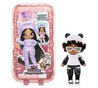 Na Na Na Surprise Fuzzy Series 1 - Peter Panda - Poupée Mannequin Articulé de 18 cm - Inspirée du Panda avec Onesie, Bonnet, Lunettes, Tenue et Chaussures - Jouet pour Les Enfants de Plus de 4 Ans