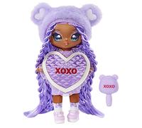Na Na Na Surprise Série Sweetest Heart-EVA EVERMORE - Poupée mannequin tenue lavande avec des cheveux violets, 1 robe en forme de cœur & 1 brosse - À collectionner - Cadeau parfait, 5 ans +, 581314EUC