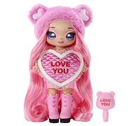 Na Na Na Surprise Série Sweetest Heart-GISELE GOODHEART - Poupée mannequin tenue cheveux roses clairs, 1 robe en forme de cœur & 1 brosse - À collectionner - Cadeau parfait, 5 ans +, 581307EUC
