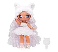 Na Na Na Surprise Sweetest Gems Series - April Sparkles - 7.5" Diamond Inspired Fashion Doll with White Hair, 1 Satin Ruffle Dress, 1 Hat, 1 Brush, Assortiment de couleurs