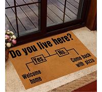 NA Paillasson Interieur Do You Live Here Paillasson Funny Door Mats Tapis d'entrée extérieur pour Cadeau de Maison Decoration Maison