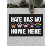 NA Paillasson Interieur extérieur Tapis d'entrée Equality LGBT Door Mat Hate Has No Home Here Cadeau Decoration Maison