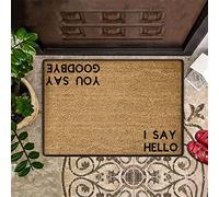 NA Paillasson Interieur I Say Hello You Say Goodbye Paillasson Funny Welcome Mat Saying Entry Clever Doormat Washable Decoration Maison