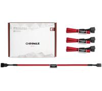 Na-Sec1 Chromax.Red,Câbles-Rallonges De Ventilation,3/4 Broches (30 Cm,Rouge)