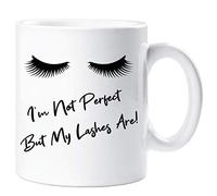 NA Tasse de Cils Je ne suis Pas Parfait mais Mes Cils sont Cadeau de nouveauté en céramique Cadeau de fête des mères Cadeau de fête des mères