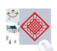 nÅ“ud chinois coupe diamant rouge cadeau de noël maison tapis de souris