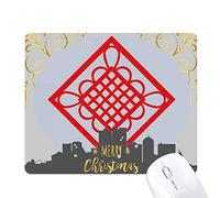 nÅ“ud chinois coupe diamant rouge la nuit de noël, tapis de souris en caoutchouc