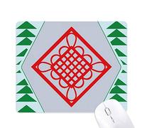 nœud chinois coupe diamant rouge tapis de souris green pine tree tapis en caoutchouc