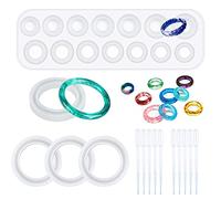 NA Woohome Lot de 15 moules en silicone pour bijoux, bracelets, pendentifs en résine, pour bijoux, artisanat, bricolage