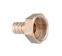 NAABHIKA Connecteurs de tuyaux en Laiton 6mm 8mm 10mm 12mm 14mm 16mm 19mm Barbelés 1/8quot; 1/4" 3/8" 1/2" Raccords de coupleur de Joint en Laiton à Filetage mâle-OneType-Pipe-Femelle, 8mm Barb,1/4"