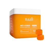 Naali Anti-Stress - Gommes Safran, Vitamines B3, B6, B9, B12 - Réduction du Stress et Anxiété, Humeur Stable et Énergie - 42 Gommes Sans Sucre, Goût Mangue