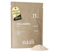Naali Collagène Marin Poudre + Vitamine C, B8 - Safran, Acide Hyaluronique - Boisson Quotidienne - Bien Etre, Peau, Os - Goût Citron Vert Menthe - Cure 1 Mois - Complément Alimentaire Équilibre