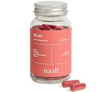 Naali Éclat - Acide Hyaluronique Safran - 60 Gélules - Complément Bien Etre Peau - Teint Harmonieux et Confort Cutané - Formule 2-en-1 avec Rose de Damas, Biotine - Soutien Femme, Homme