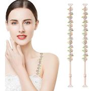 Naapesi 1 Paire de Sangles de Soutien-Gorge en Lacet Floral Détachables | Ajustables & Anti-Slip| Parfaites pour Les Robes à Épaules Nues et Les Tops d'Été (Rouge)