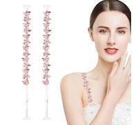 Naapesi 1 Paire de Sangles de Soutien-Gorge en Lacet Floral Détachables | Ajustables & Anti-Slip| Parfaites pour Les Robes à Épaules Nues et Les Tops d'Été (Rose)