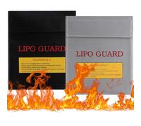 Naapesi 2 Pièces Étanches pour Batterie Ignifuge, Sac de Sécurité Pour Batterie au Lithium, Batterie Anti Explosion, Sac Ignifuge Antidéflagrant, Sac Batterie Lipo pour Résistant Safe Charge Protecion