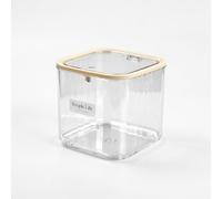 Naapesi Boîte de Rangement pour Lessive Capsules, Distributeur de Lessive en Plastique, Récipient Hermétique Anti-humidité avec Couvercle Pop-up pour Buanderie, Transparent 15x15x14cm Boite Lessive