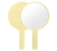 Naapesi Miroir à Main,Miroir Maquillage,Miroirs Coiffeur,Miroirs Portable Professionnel, Ronde,Polyvalent pour Voyage,Salle de Bain,Bureau,Maquillage,Beauté (Jaune)