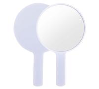 Naapesi Miroir à Main,Miroir Maquillage,Miroirs Coiffeur,Miroirs Portable Professionnel, Ronde,Polyvalent pour Voyage,Salle de Bain,Bureau,Maquillage,Beauté (Blanc)