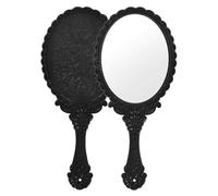 Naapesi Miroir à Main Vintage avec Poignée - Miroir de Maquillage Rétro - Petit Miroir de Poche pour Femmes et Filles - Miroir de Coiffeur Léger (25 x 11,5 cm)