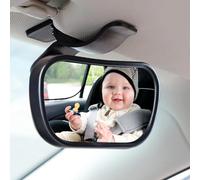 Naapesi Miroir de Voiture de Bébé avec Ventouse et Clip pour Voiture, Miroir à Ventouse pour Siège Auto, Convexe Retroviseur Voiture Bebe, Rétroviseur de Siège, 360° Réglable Rétroviseur pour Siège