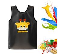Naapesi Tablier Sans Manches pour Enfants - Ajustable, Imperméable col Rond, en Maille Respirante, Motif Dessin Animé, Facile à Nettoyer, Idéal pour la Cuisine, la Pâtisserie, la Peinture (faon)