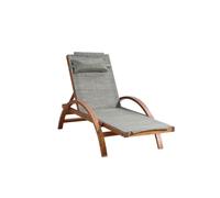 Naari transat en bois et toile pvc gris olive