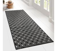 Naas - Tapis de couloir - Pour cuisine, couloir et salon - Tapis à boucles fines - Antidérapant et antistatique - Tapis de couloir (80 x 250 cm)