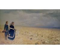 NAAYRASA Célèbre Impression Photo Affiches et Estampes le Requiem pour les morts des vaincus de Vasili Vasilievich Vereshchagin Peinture Motif Pour la Décoration de Bureau 60x90cm