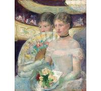 NAAYRASA Célèbre Tableaux sur Toile Image Imprimén la Loge par Mary Cassatt Tableau Vintage Pour la Décoration Murale 60x90cm
