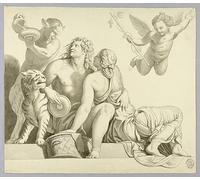 NAAYRASA De Célèbres Tableaux Affiche Vintage Toile Murale Art Photos Dionysos et Ariane par Johann August Nahl le Jeune Tableaux Abstraits Pour les Décorations pour la Maison 60x90cm