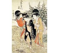 NAAYRASA De Célèbres Tableaux Images Abstraites Tirages Toile D'art Portrait de Nani Waya Portrait d'une femme estampe japonaise par Kitagawa Utamaro Pour la Décoration de la Chambre à Coucher 60x90cm