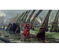 NAAYRASA De Célèbres Tableaux Toile Avec Image HD Imprimer Posters Richelieu sur la digue à la Rochelle par Henri Paul Motte Imprimer Affiche Pour la Décoration du Salon 60x90cm