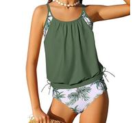 Nabaiji Gilet De Natation Maillot Bain Fille 4 Ans Enfant 3 de Bain Tankini pour Filles, Double Couche, imprimé Floral et Tropical, Deux pièces, Tailles 6 à 14. K5f19
