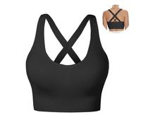 Nabawa Soutien-Gorge de Sport Non rembourré pour Femme, Soutien Moyen, Bretelles croisées dans Le Dos, Soutien-Gorge de Sport sans Couture à Fort Impact pour Yoga, entraînement, Gym, vêtements de