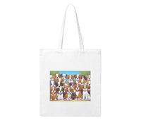 NABEAR A Group Of Cartoon Puppies Sac à provisions en toile réutilisable et écologique avec imprimé Sac fourre-tout pour femme