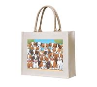 NABEAR A Group Of Cartoon Puppies Sac fourre-tout en toile - Sac de courses réutilisable respectueux de l'environnement, sac à bandoulière pour femme