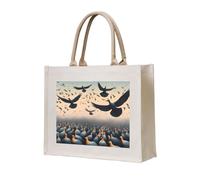 NABEAR Flock Of Birds Sac fourre-tout en toile écologique réutilisable pour femme